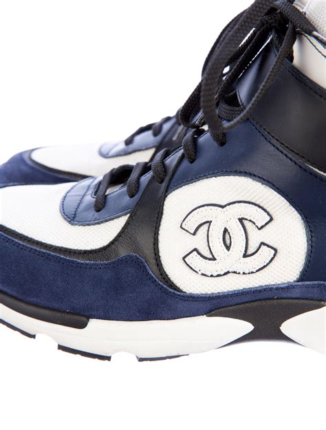 chanel high top sneakers men|authentic chanel sneakers.